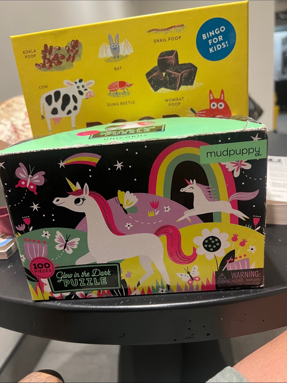 Mudpuppy Unicorns 100-Piece Glow-In-The-Dark Jigsaw Puzzle for Kids